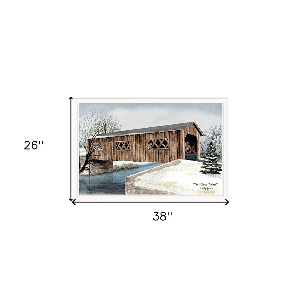 The Kissing Bridge 5 White Framed Print Wall Art — view 4