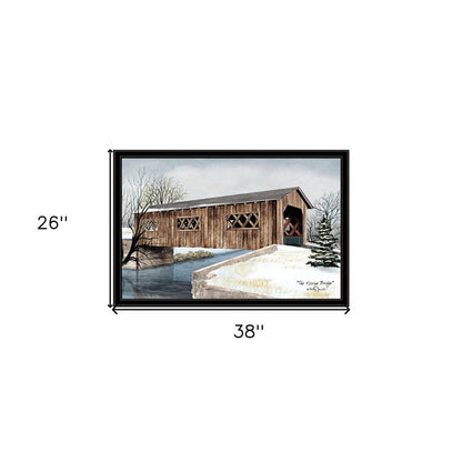 The Kissing Bridge 6 Black Framed Print Wall Art