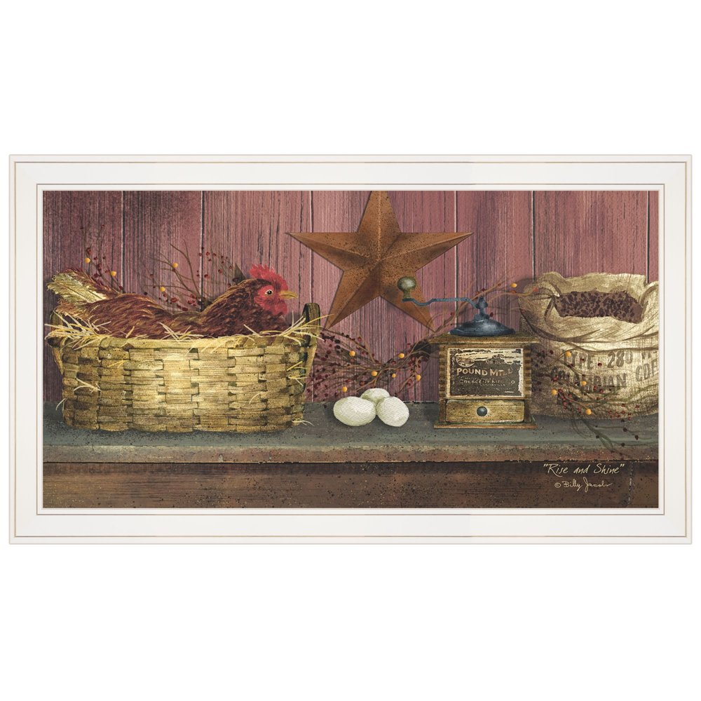 Rise and Shine 11 White Framed Print Wall Art