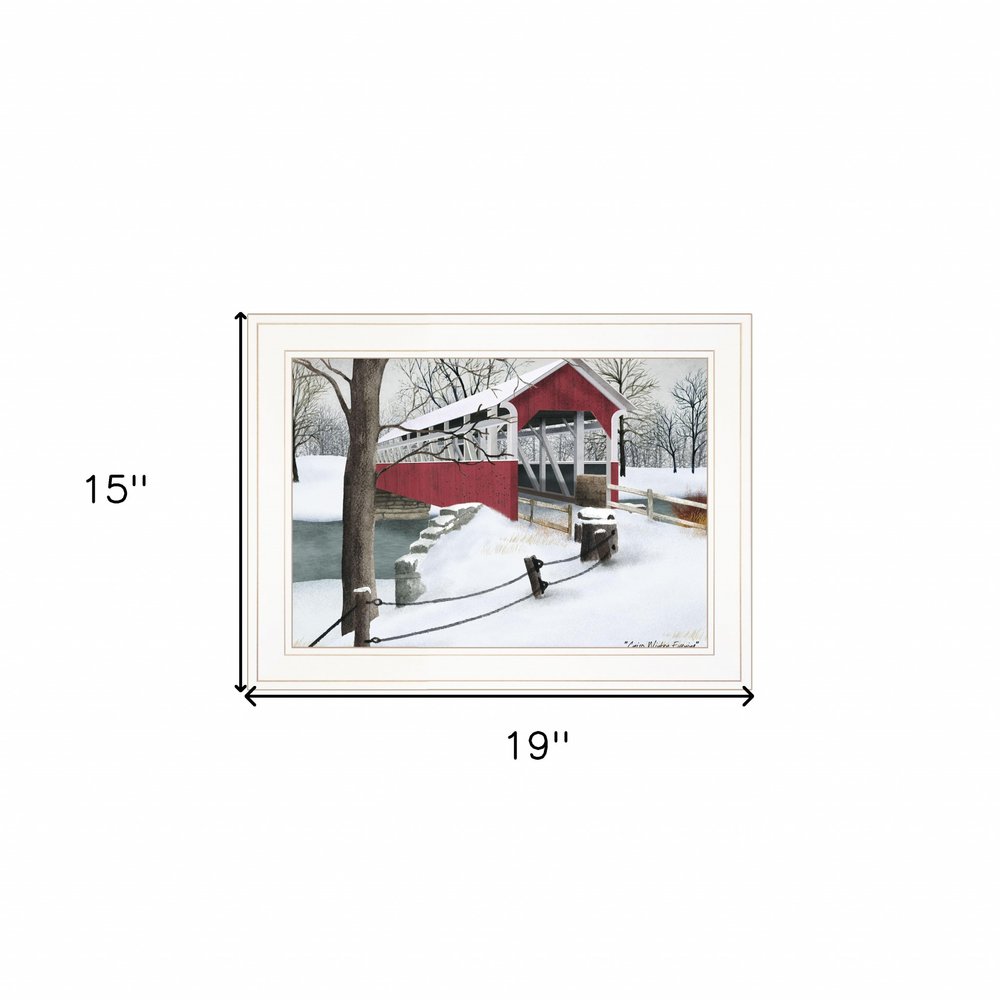 Crisp Winter Evening 1 White Framed Print Wall Art — view 3