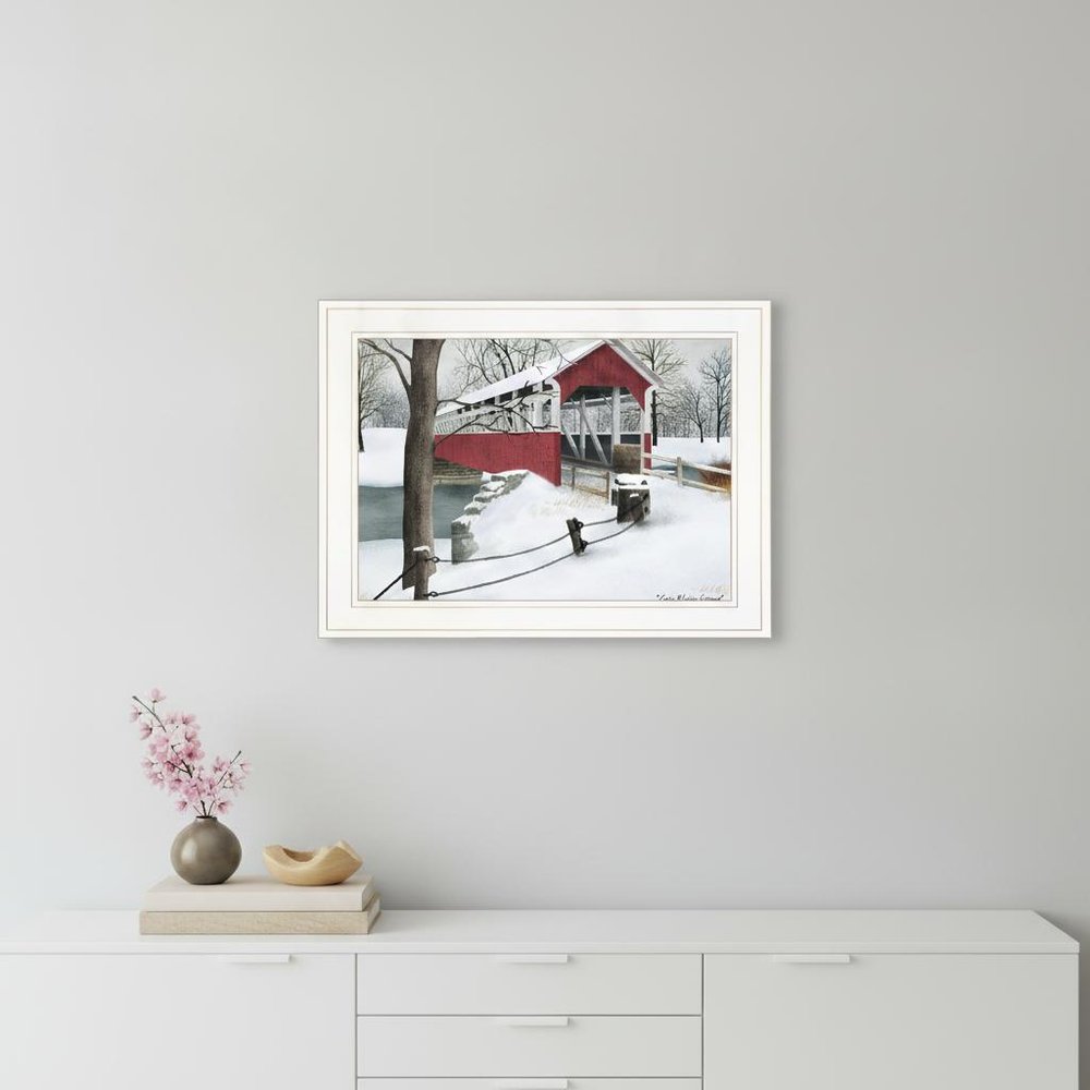 Crisp Winter Evening 1 White Framed Print Wall Art — view 4