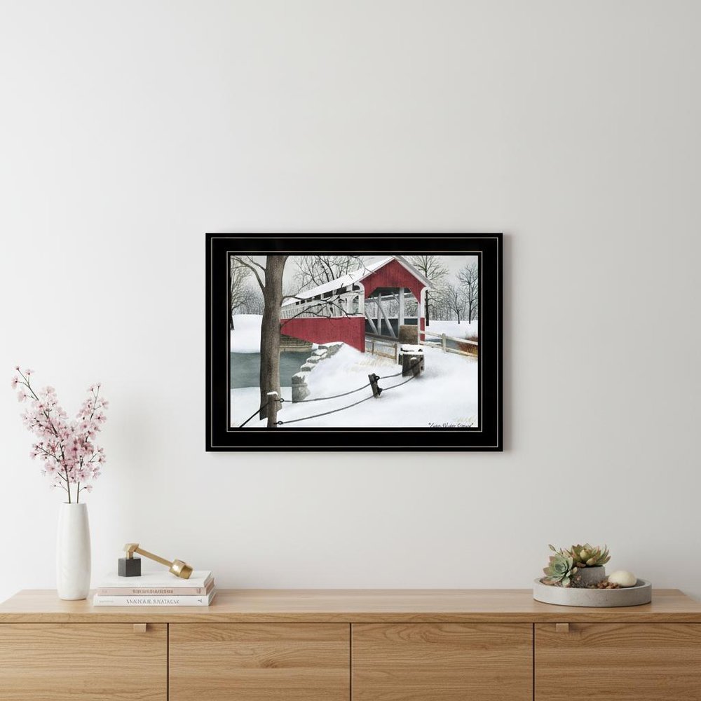 Crisp Winter Evening 2 Black Framed Print Wall Art — view 4