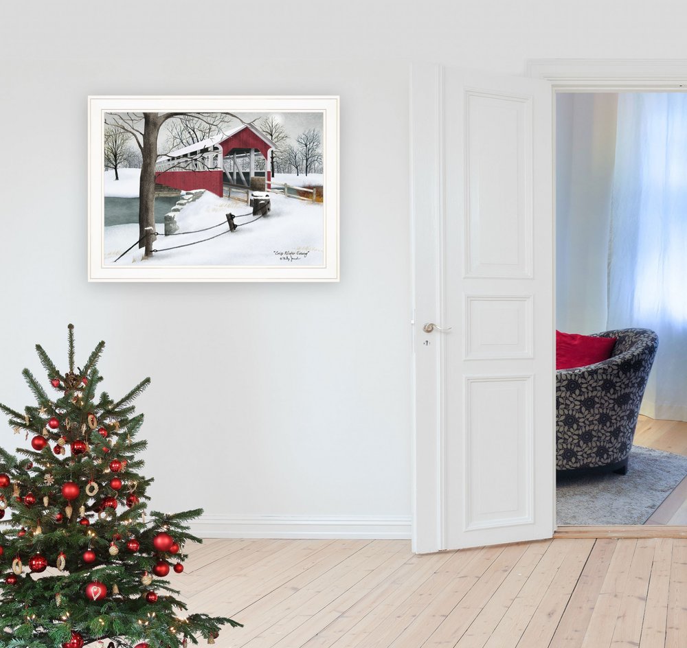 Crisp Winter Evening 3 White Framed Print Wall Art — view 7