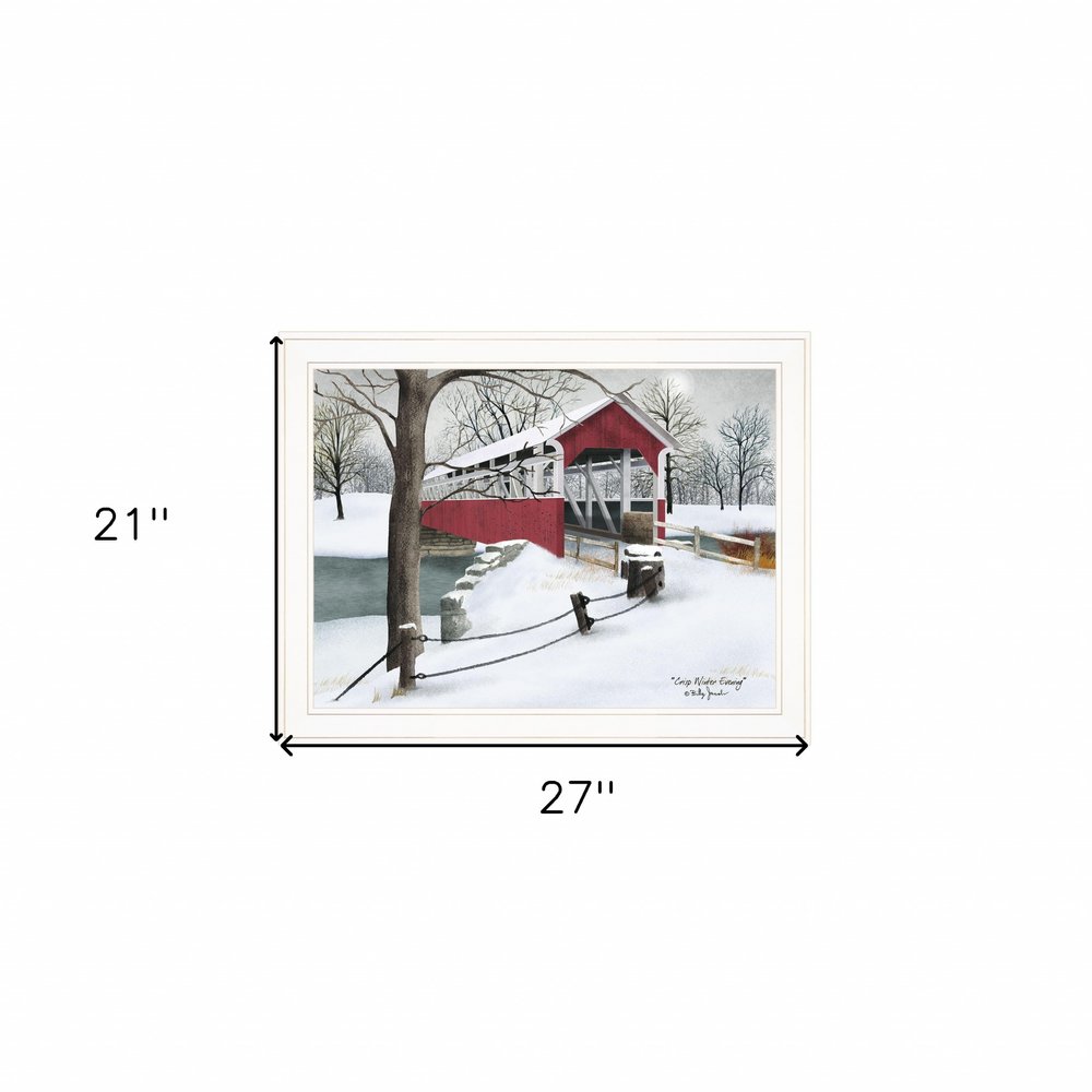 Crisp Winter Evening 3 White Framed Print Wall Art — view 5