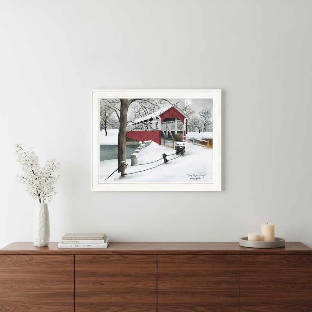 Crisp Winter Evening 3 White Framed Print Wall Art — view 6