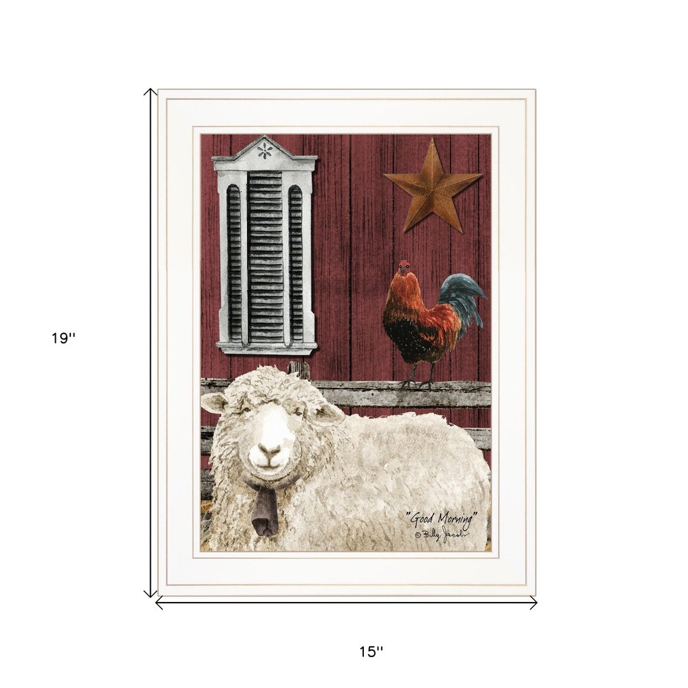 Good Morning 1 White Framed Print Wall Art — view 3
