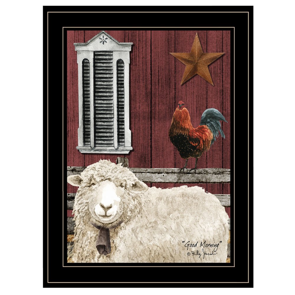 Good Morning 2 Black Framed Print Wall Art — view 1
