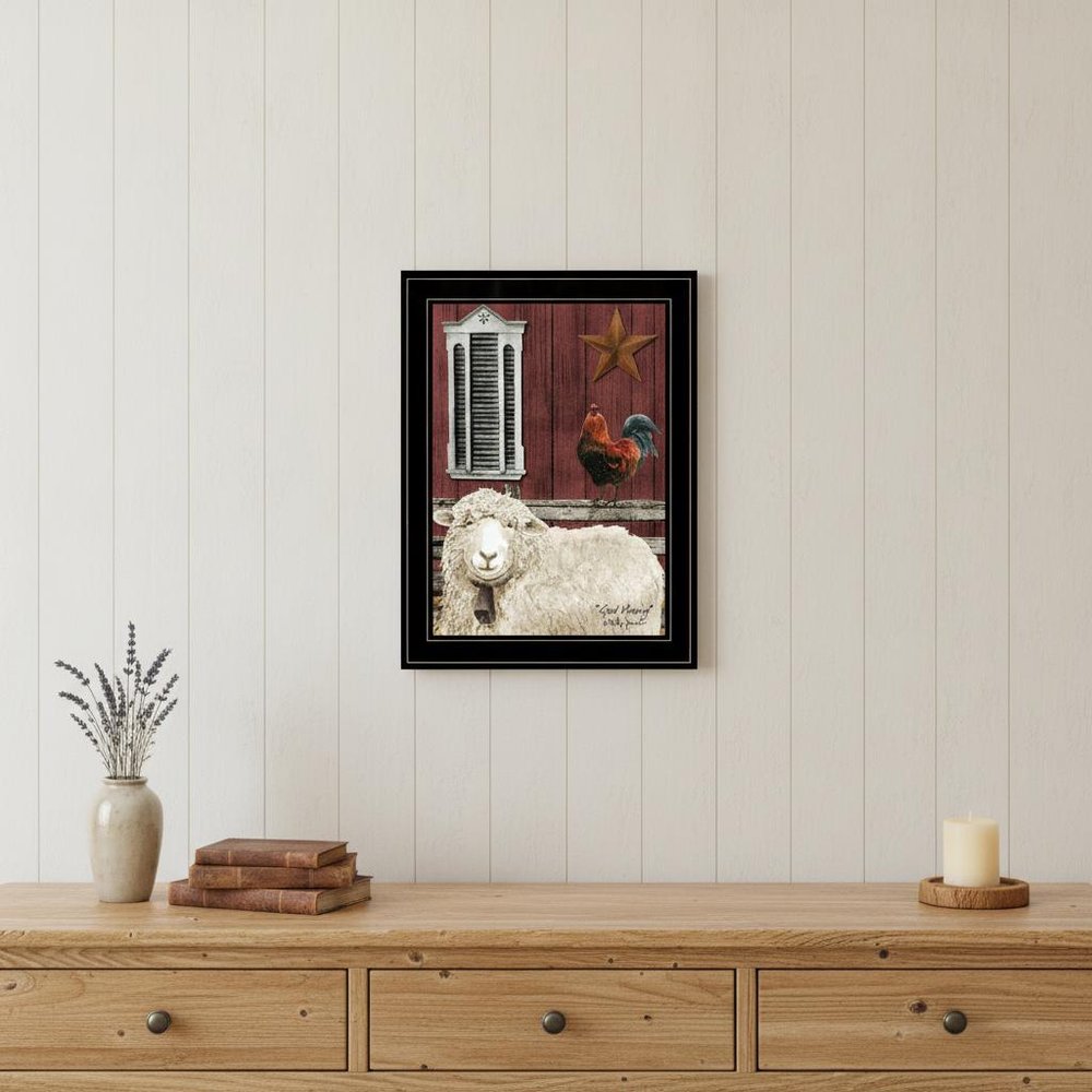 Good Morning 2 Black Framed Print Wall Art — view 5
