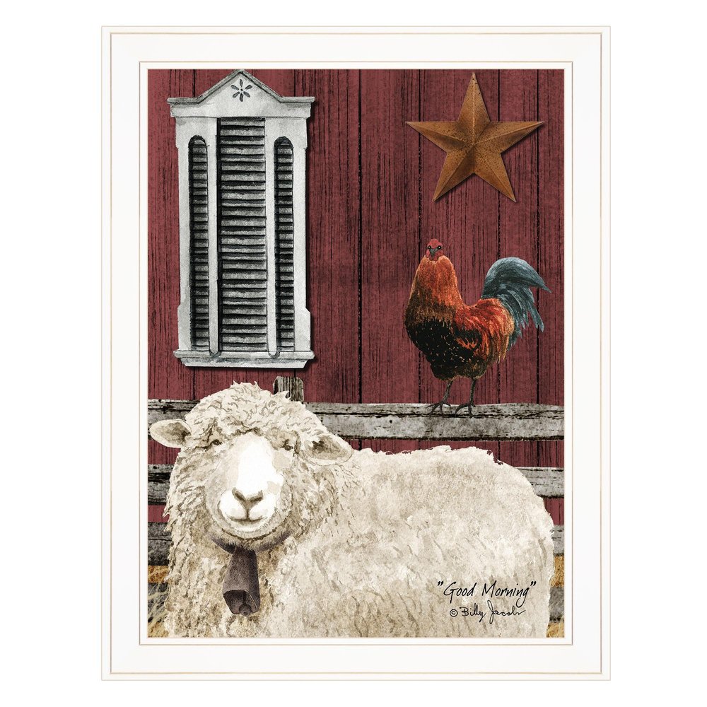 Good Morning 3 White Framed Print Wall Art — view 1