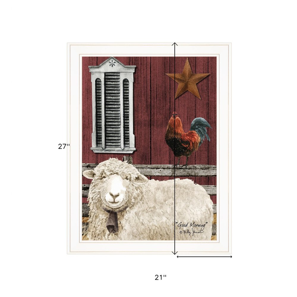 Good Morning 3 White Framed Print Wall Art — view 3