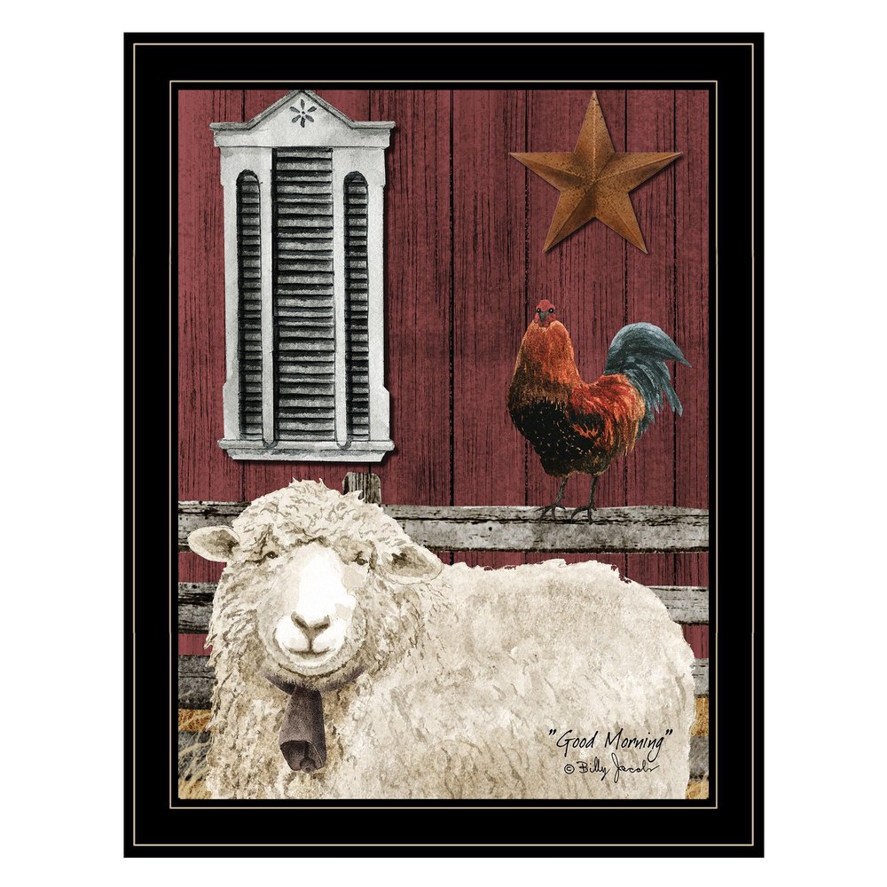 Good Morning 4 Black Framed Print Wall Art — view 1