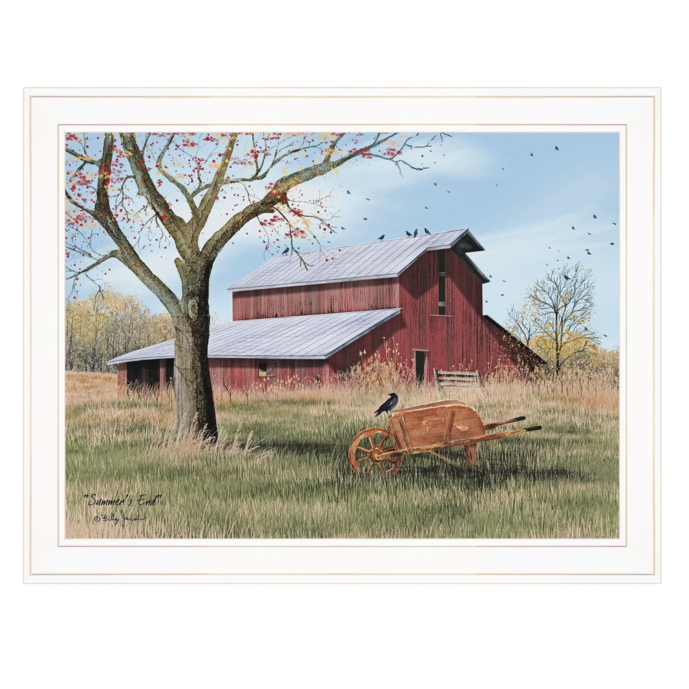 Summers End 3 White Framed Print Wall Art — view 1