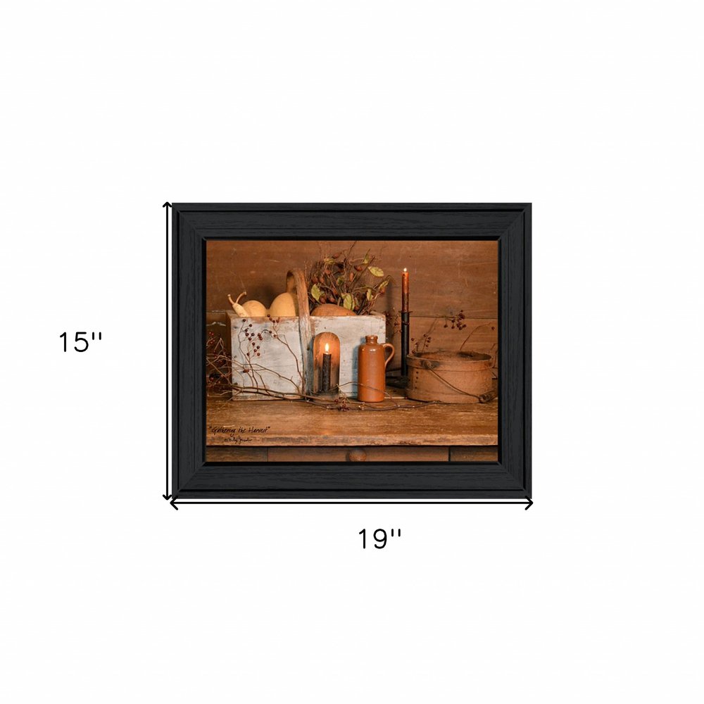 Gathering the Harvest 4 Black Framed Print Kitchen Wall Art — view 3