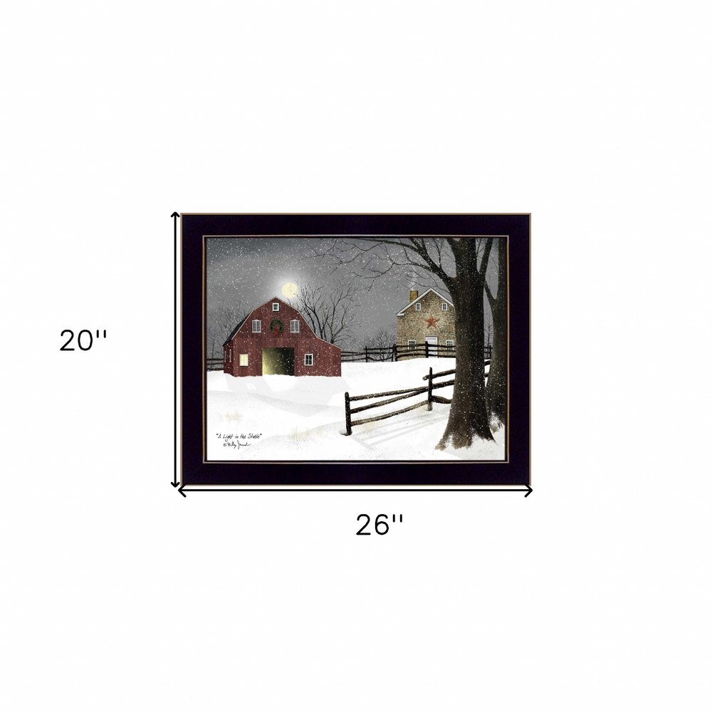 Light in the Stable 2 Black Framed Print Wall Art — view 4