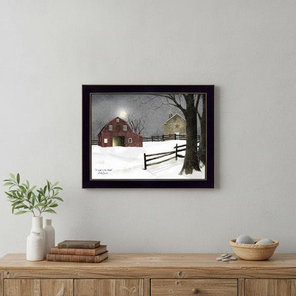 Light in the Stable 2 Black Framed Print Wall Art