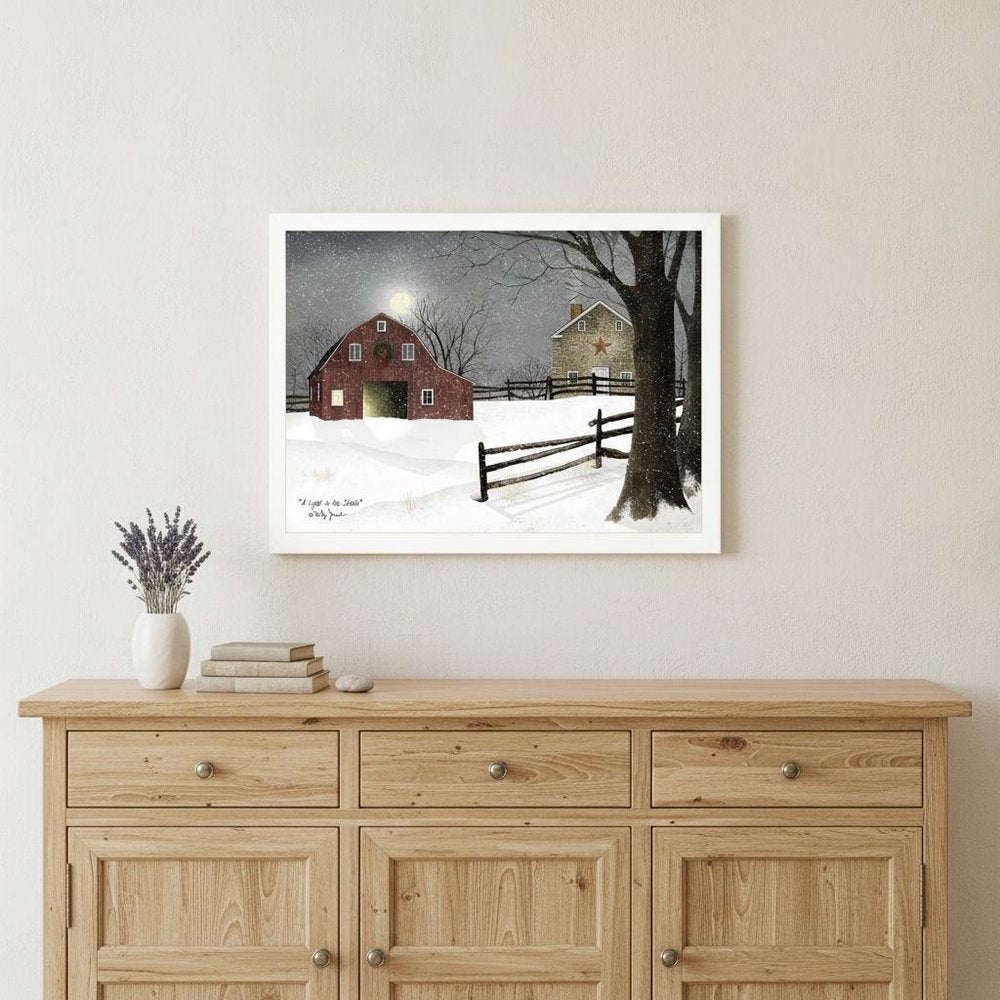 Light in the Stable 3 White Framed Print Wall Art — view 12