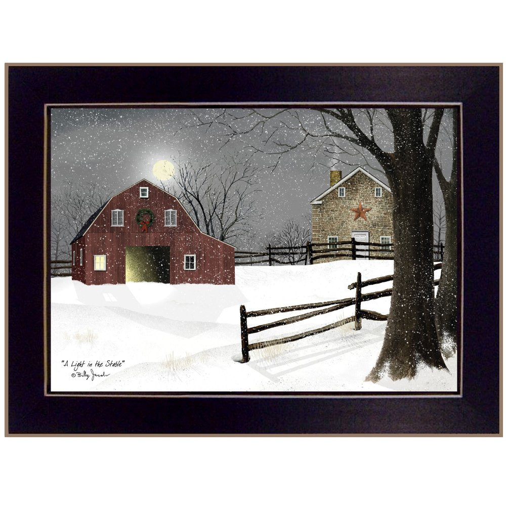 Light in the Stable 4 Black Framed Print Wall Art — view 1