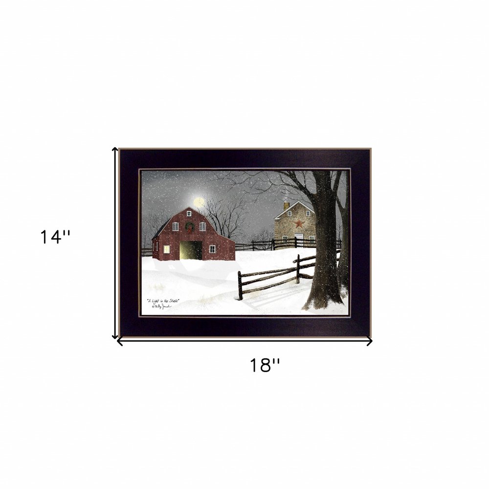 Light in the Stable 4 Black Framed Print Wall Art — view 3