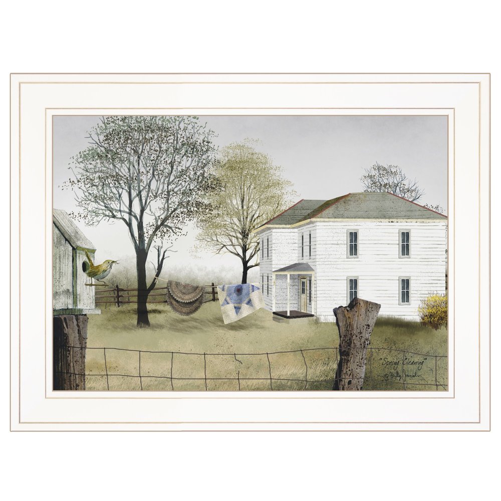 Spring Cleaning 1 White Framed Print Wall Art — view 2