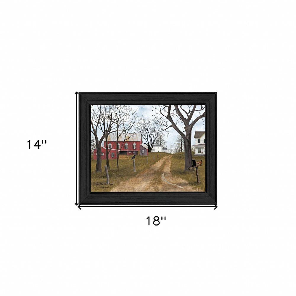 The Old Dirt Road 1 Black Framed Print Wall Art — view 7