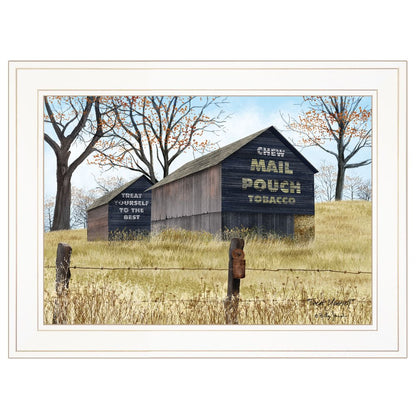 Treat Yourself Mail Pouch Barn 1 White Framed Print Wall Art HomeRoots