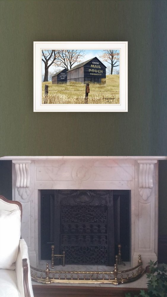 Treat Yourself Mail Pouch Barn 1 White Framed Print Wall Art HomeRoots