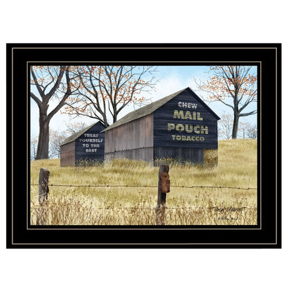 Treat Yourself Mail Pouch Barn 2 Black Framed Print Wall Art HomeRoots