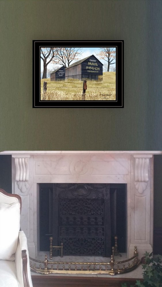 Treat Yourself Mail Pouch Barn 2 Black Framed Print Wall Art — view 2