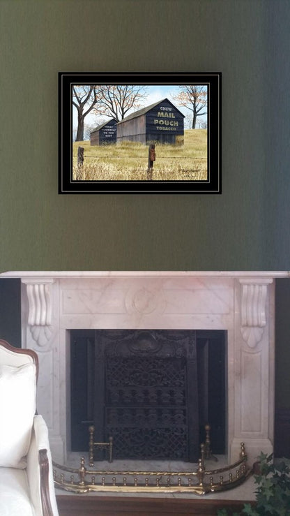 Treat Yourself Mail Pouch Barn 2 Black Framed Print Wall Art HomeRoots