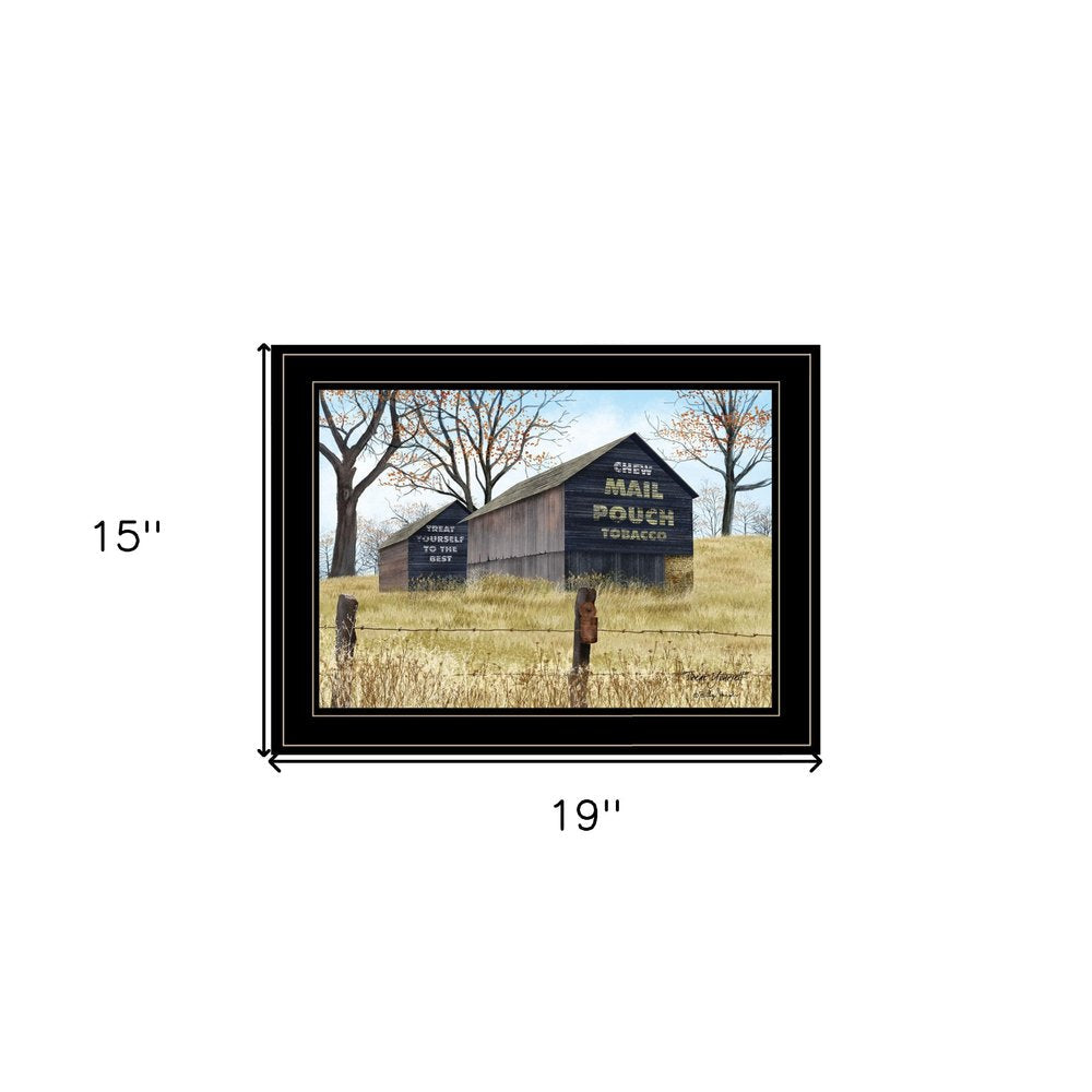 Treat Yourself Mail Pouch Barn 2 Black Framed Print Wall Art — view 5