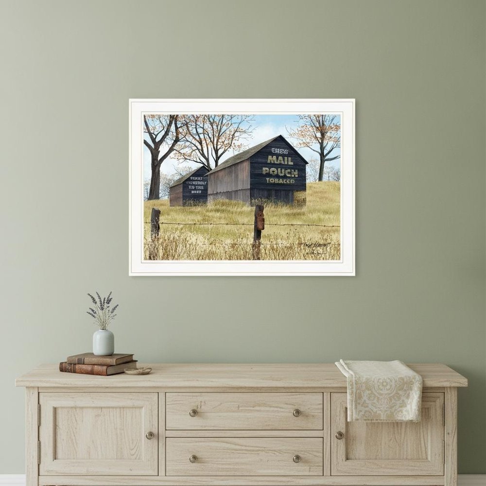 Treat Yourself Mail Pouch Barn 3 White Framed Print Wall Art — view 8