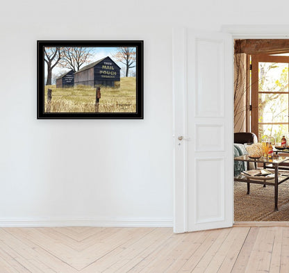 Treat Yourself Mail Pouch Barn 4 Black Framed Print Wall Art HomeRoots