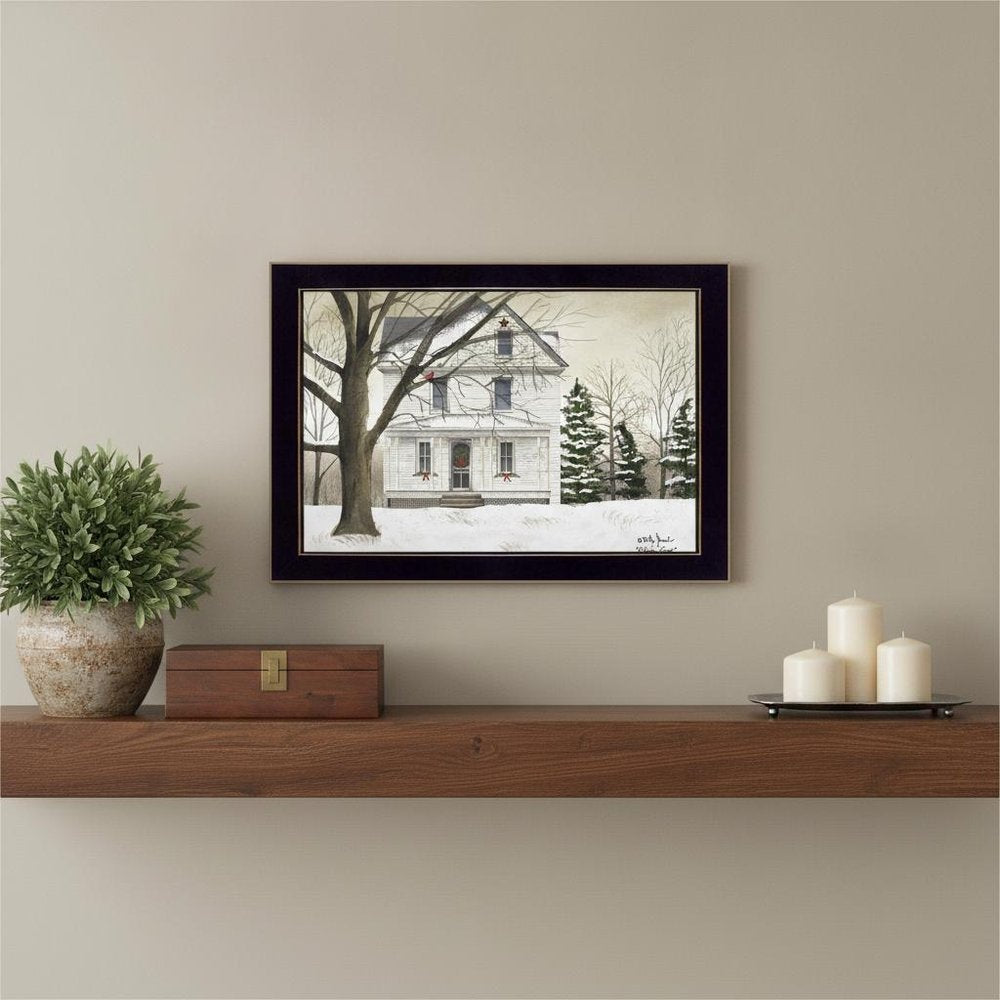 Winter Porch Black Framed Print Wall Art HomeRoots