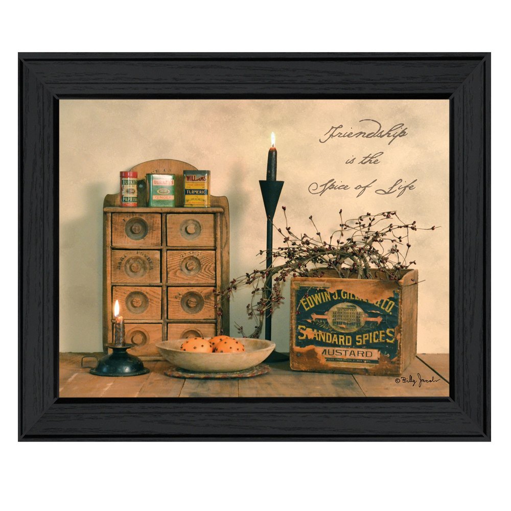 Friendship is the Spice of Life Black Framed Print Wall Art — view 1