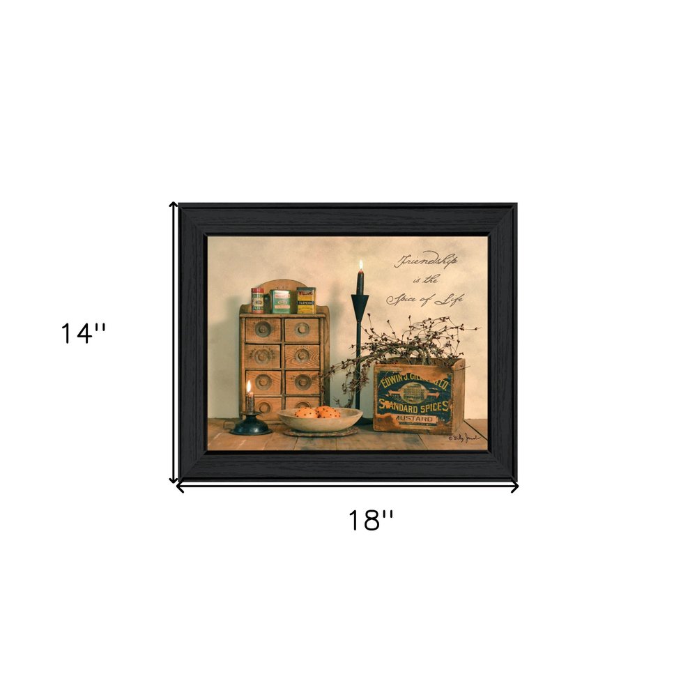 Friendship is the Spice of Life Black Framed Print Wall Art HomeRoots