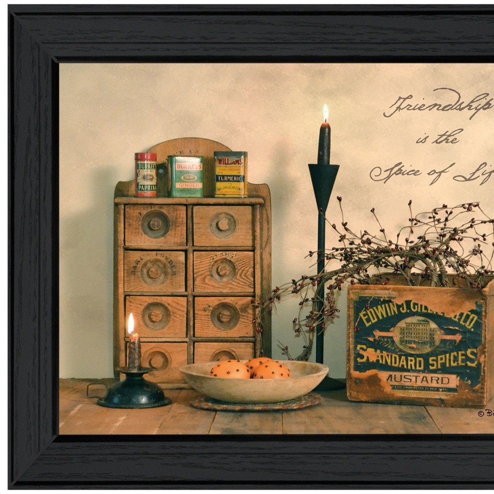 Friendship is the Spice of Life Black Framed Print Wall Art HomeRoots