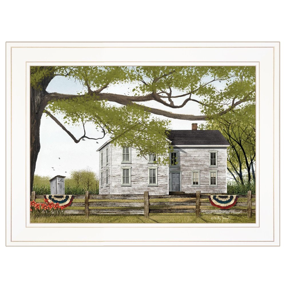 Sweet Summertime House 1 White Framed Print Wall Art — view 1