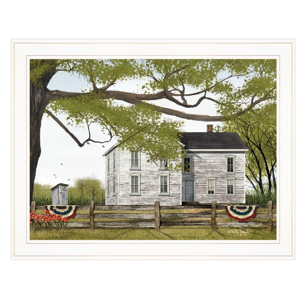 Sweet Summertime House 3 White Framed Print Wall Art — view 1