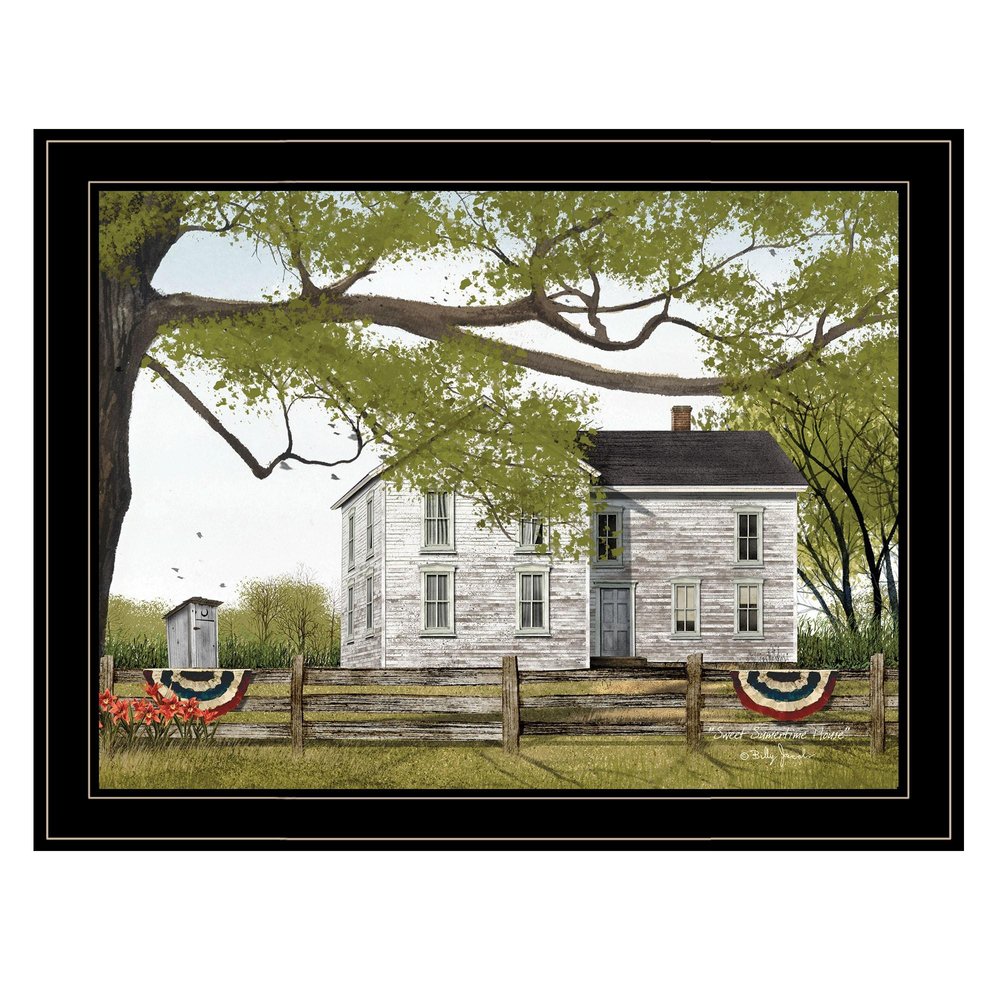 Sweet Summertime House 4 Black Framed Print Wall Art HomeRoots