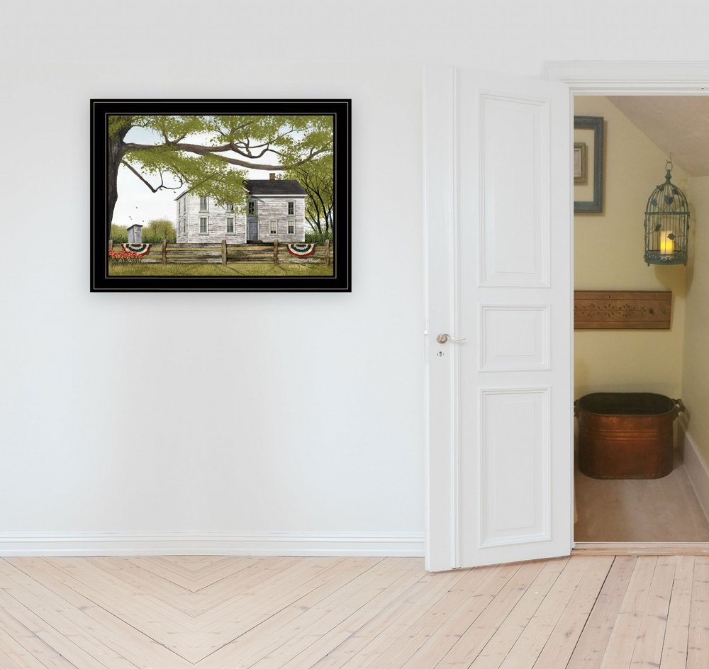 Sweet Summertime House 4 Black Framed Print Wall Art — view 2