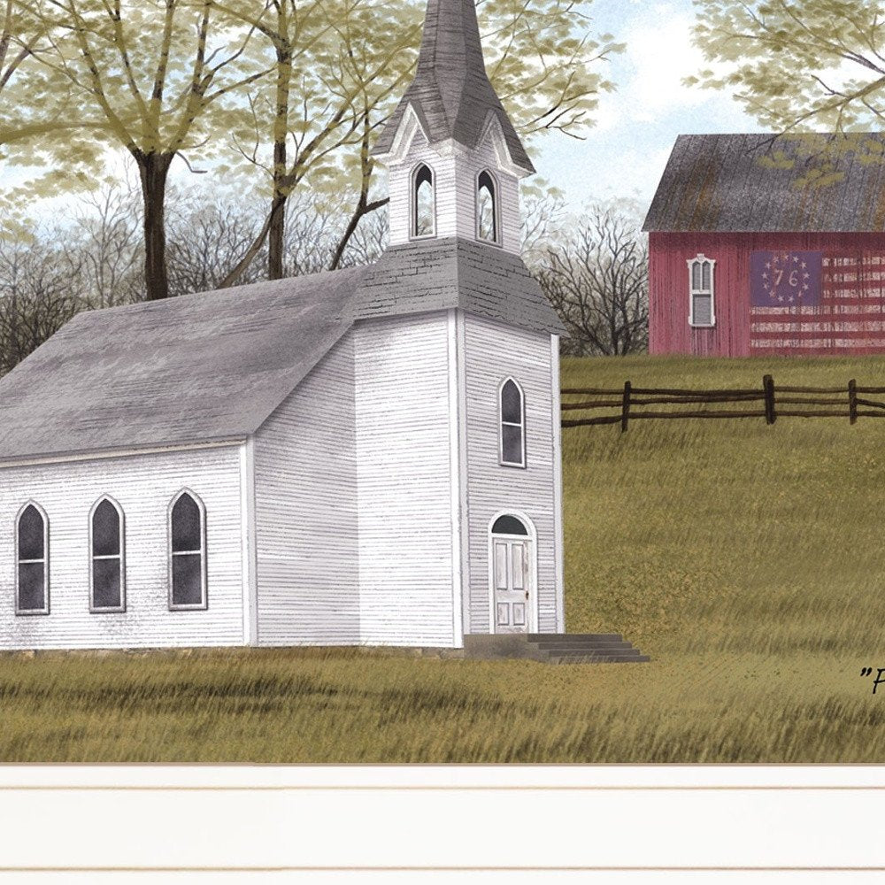 Faith and Freedom 2 White Framed Print Wall Art — view 4