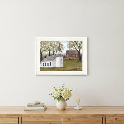 Faith and Freedom 2 White Framed Print Wall Art HomeRoots