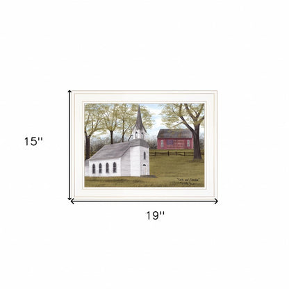 Faith and Freedom 2 White Framed Print Wall Art HomeRoots
