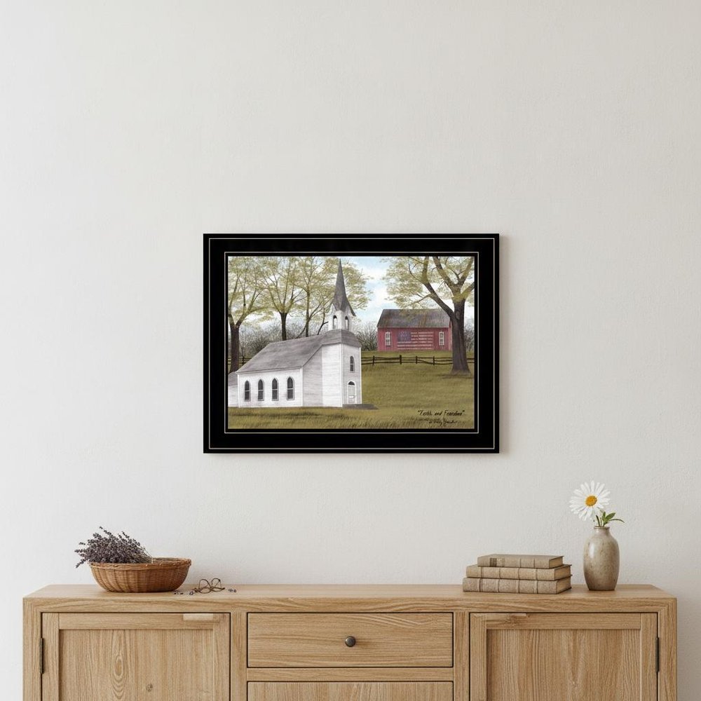 Faith and Freedom 3 Black Framed Print Wall Art — view 6