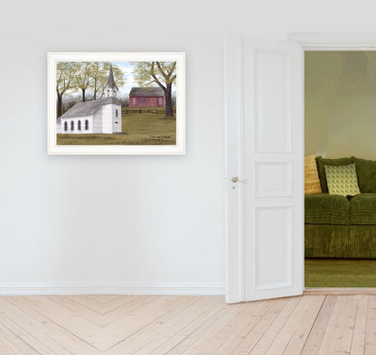 Faith and Freedom 4 White Framed Print Wall Art HomeRoots