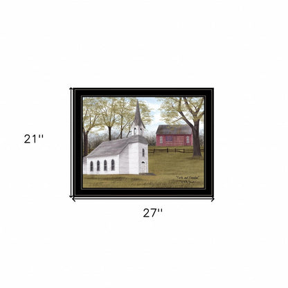 Faith and Freedom 5 Black Framed Print Wall Art HomeRoots