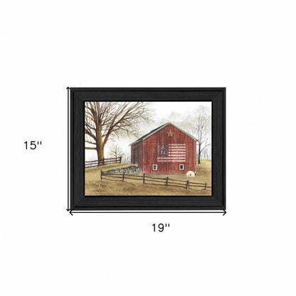 Flag Barn 4 Black Framed Print Wall Art HomeRoots