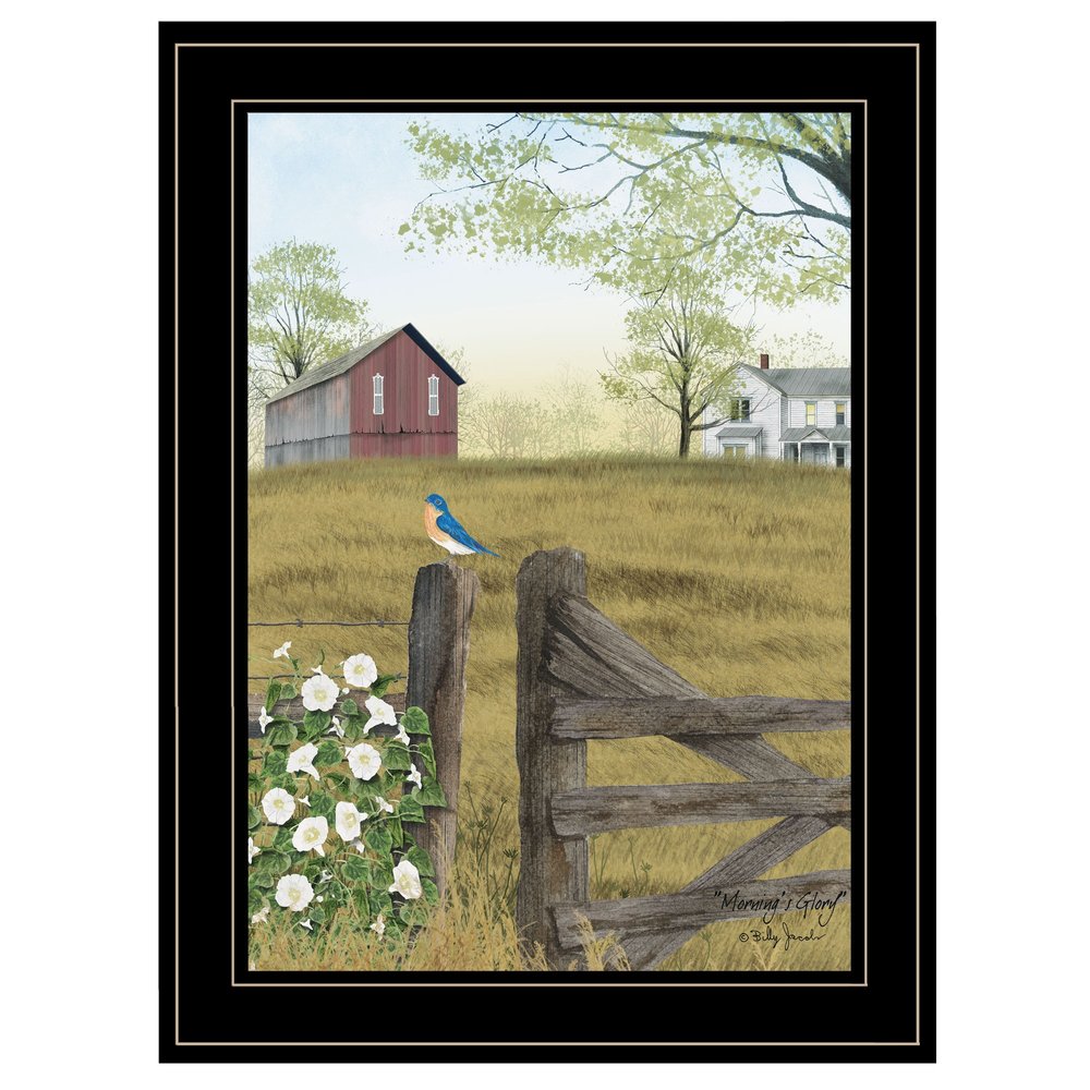 Mornings Glory 2 Black Framed Print Wall Art — view 1