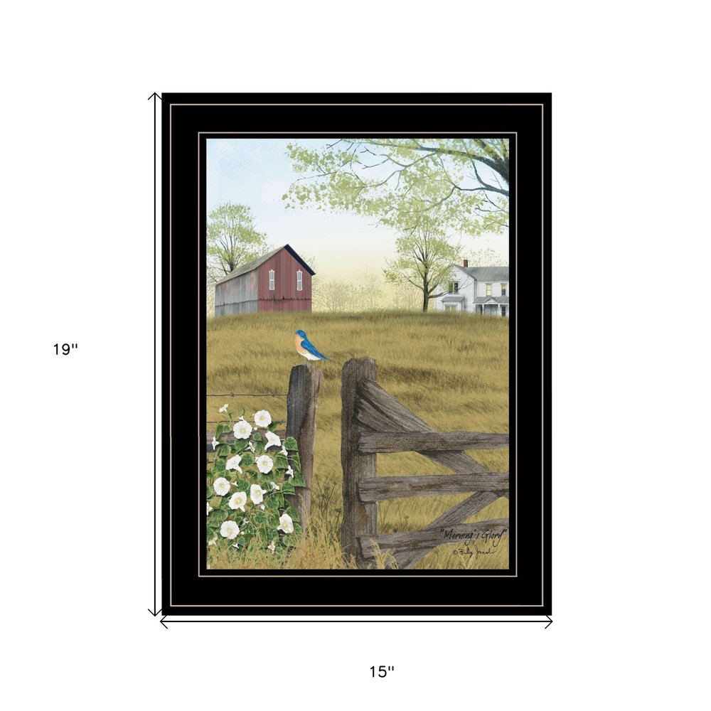 Mornings Glory 2 Black Framed Print Wall Art — view 5