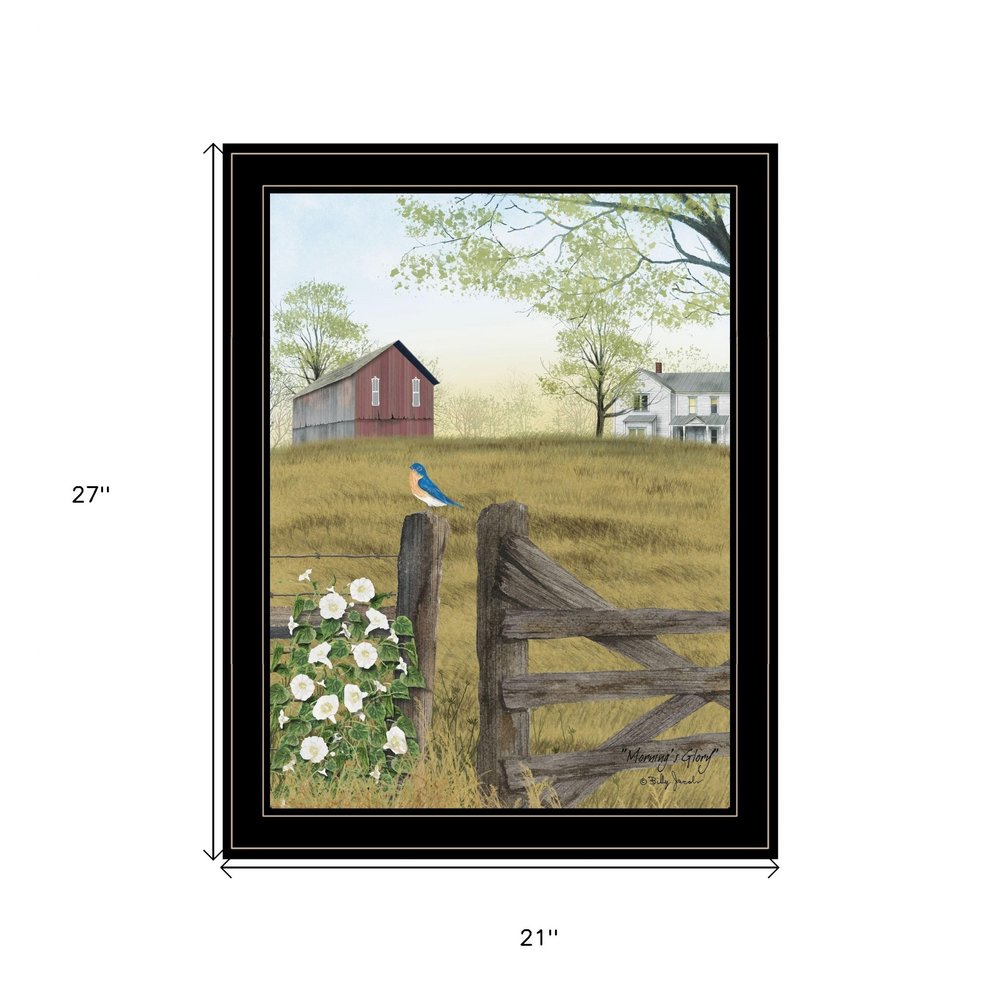 Mornings Glory 4 Black Framed Print Wall Art — view 3